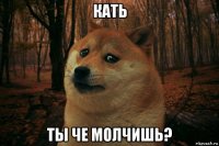 кать ты че молчишь?