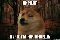 кирилл ну че ты начинаешь