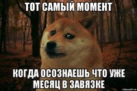 тот самый момент когда осознаешь что уже месяц в завязке