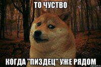 то чуство когда "пиздец" уже рядом