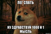 лег спать ну здравствуй 1000 и 1 мысль