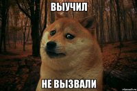 выучил не вызвали