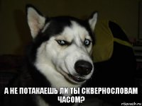 А не потакаешь ли ты сквернословам часом?