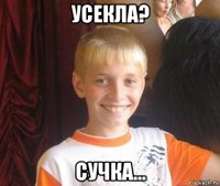 усекла? сучка...