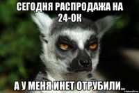 сегодня распродажа на 24-ок а у меня инет отрубили..