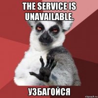 the service is unavailable. узбагойся