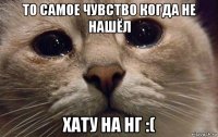 то самое чувство когда не нашёл хату на нг :(