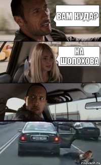 Вам куда? На Шолохова