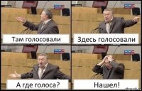 Там голосовали Здесь голосовали А где голоса? Нашел!