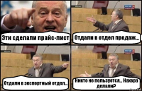 Эти сделали прайс-лист Отдали в отдел продаж... Отдали в экспортный отдел... Никто не пользуется... Нахера делали?