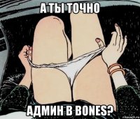 а ты точно админ в bones?