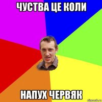 чуства це коли напух червяк