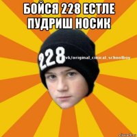 бойся 228 естле пудриш носик 