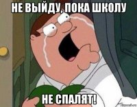 не выйду, пока школу не спалят!