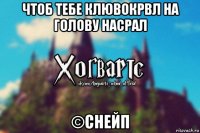 чтоб тебе клювокрвл на голову насрал ©снейп