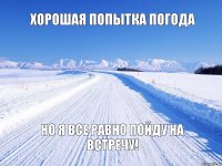 Хорошая попытка погода Но я все равно пойду на встречу!