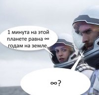 1 минута на этой планете равна ∞ годам на земле. ∞?