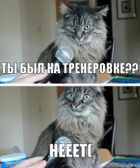 Ты был на тренеровке?? Нееет(