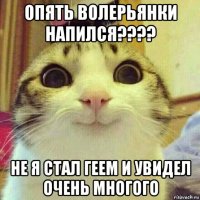 опять волерьянки напился???? не я стал геем и увидел очень многого