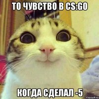 то чувство в cs:go когда сделал -5