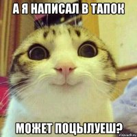 а я написал в тапок может поцылуеш?