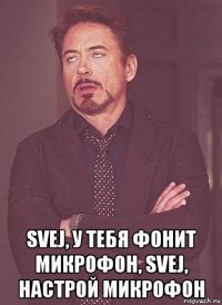  svej, у тебя фонит микрофон, svej, настрой микрофон