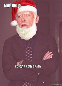 Моё лицо    Когда я хочу срать