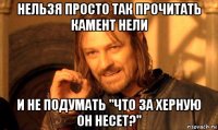 нельзя просто так прочитать камент нели и не подумать "что за херную он несет?"