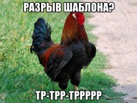 разрыв шаблона? тр-трр-тррррр