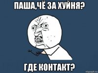 паша,чё за хуйня? где контакт?