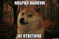 набрал ванную не ответила