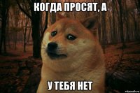 когда просят, а у тебя нет