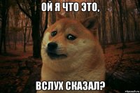 ой я что это, вслух сказал?