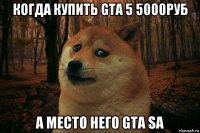 когда купить gta 5 5000руб а место него gta sa