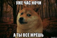 уже час ночи а ты всё жрёшь