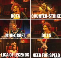 DOTA Counter-strike minecraft DOTA Liga of legends Need for speed