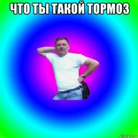 что ты такой тормоз 