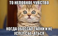 то неловкое чувство когда обоссал тапки и не успел съе...аться