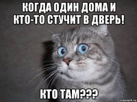 когда один дома и кто-то стучит в дверь! кто там???