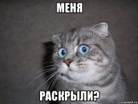 меня раскрыли?