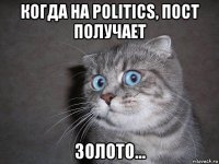 когда на politics, пост получает золото...