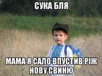 сука бля мама я сало впустив ріж нову свиню