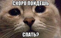 скоро пойдешь спать?