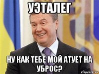 уэталег ну как тебе мой атует на уброс?