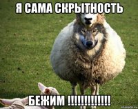 я сама скрытность бежим !!!!!!!!!!!!!