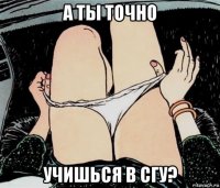 а ты точно учишься в сгу?