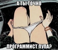 а ты точно программист пупа?