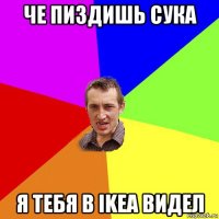 че пиздишь сука я тебя в ikea видел