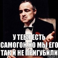 У тебя есть самогон,но мы его так и не пригубили