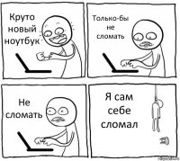 Круто новый ноутбук Только-бы не сломать Не сломать Я сам себе сломал